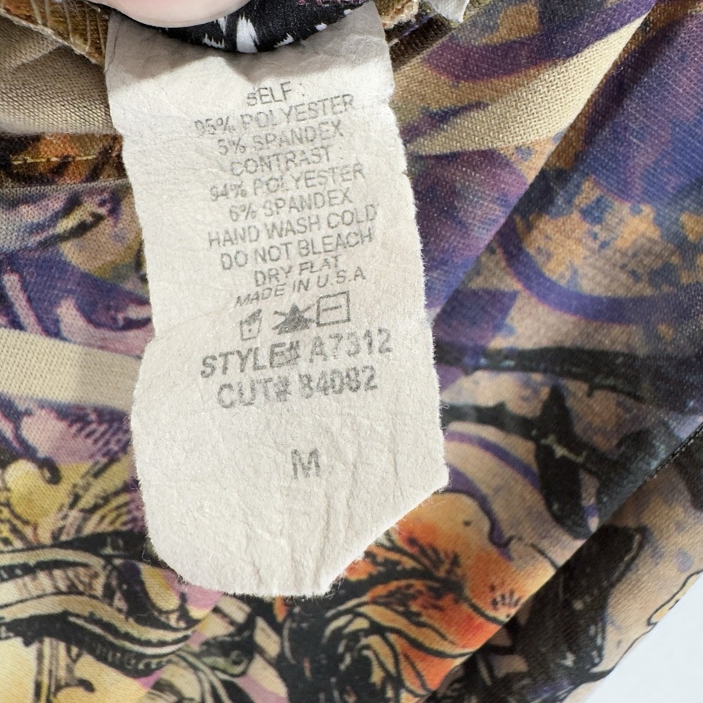 Vtg Y2K Body Central Top Womens M Rose Graphic Fairy Grunge Rock Dark Feminine - Picture 11 of 13